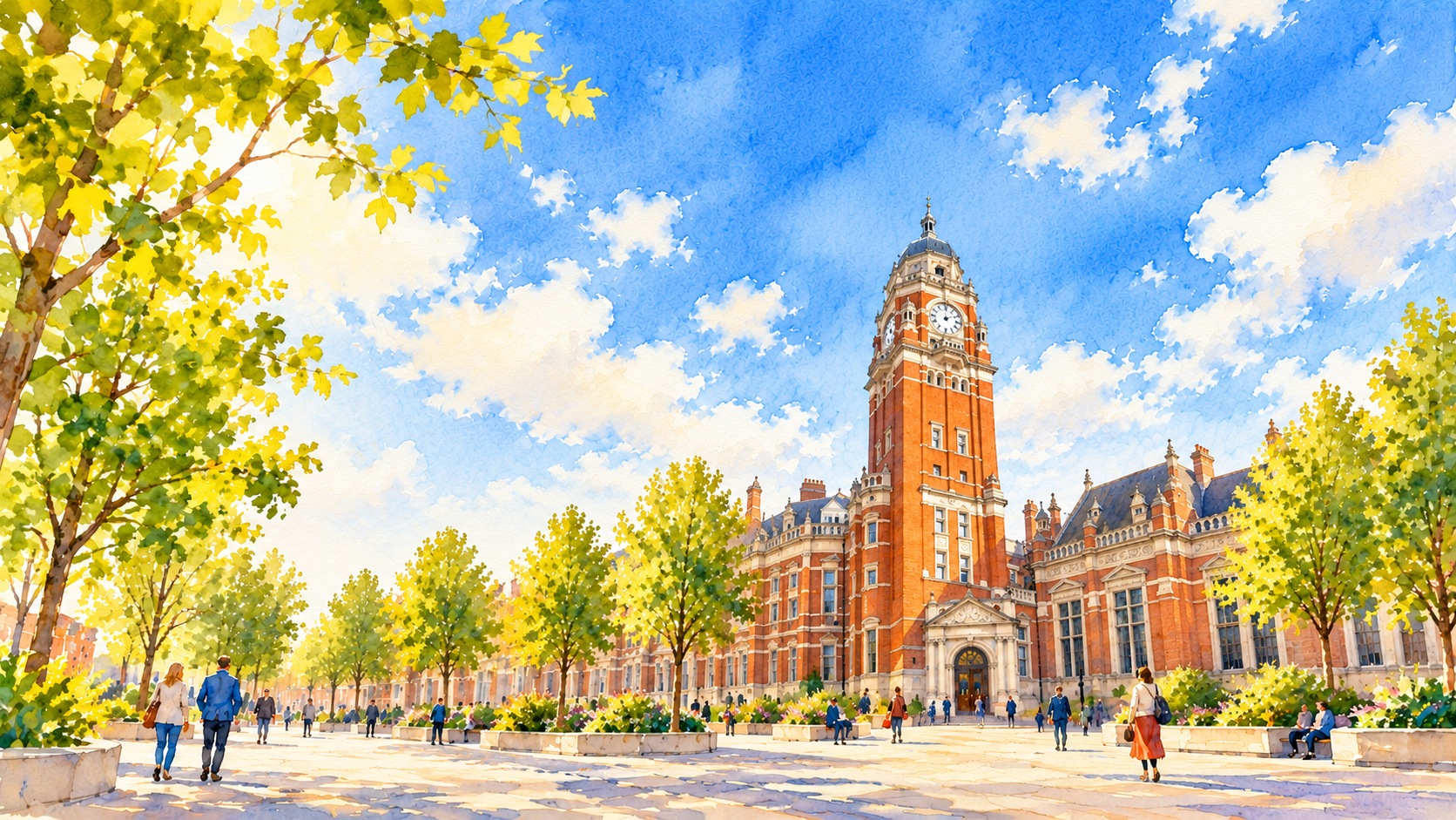 Artist's impression of Croydon Town Hall and the Clocktower